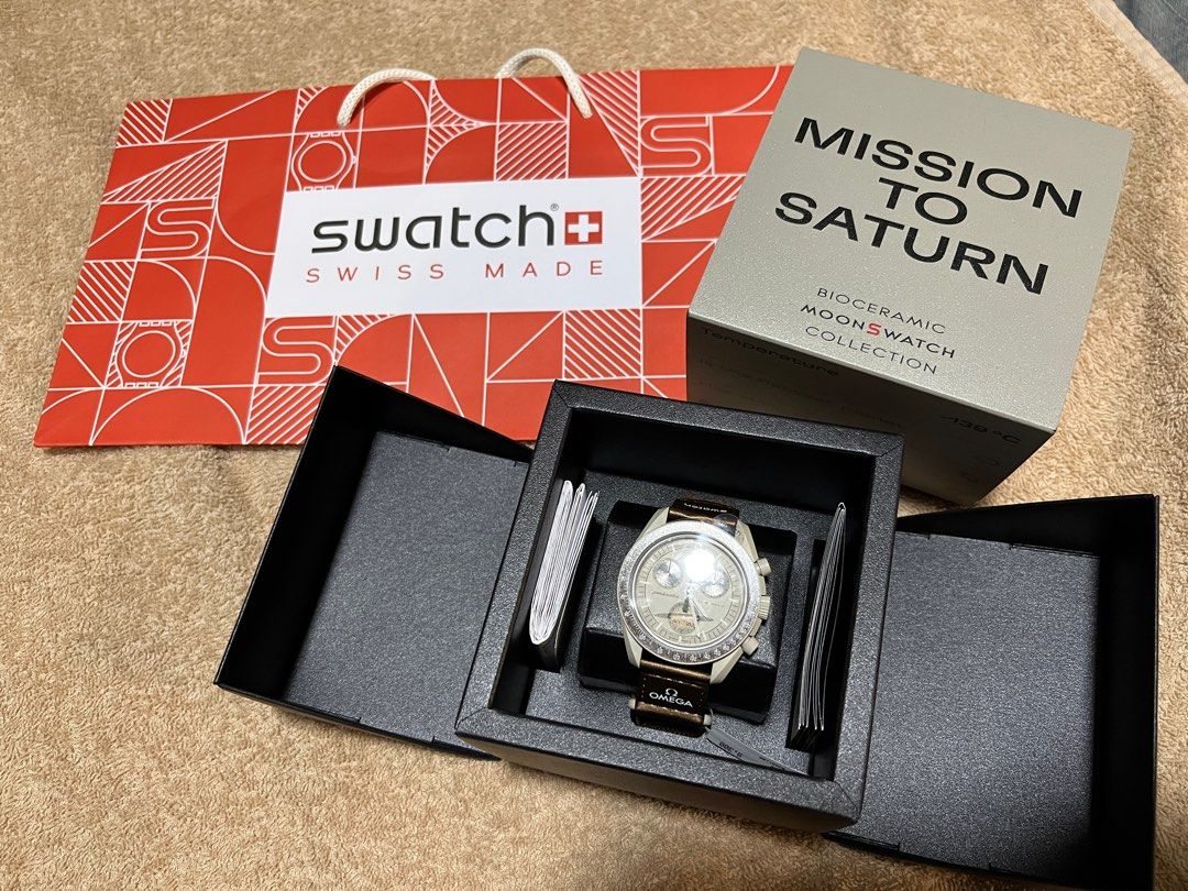 現貨土星Swatch x Omega Mission to the Saturu, 他的時尚, 手錶