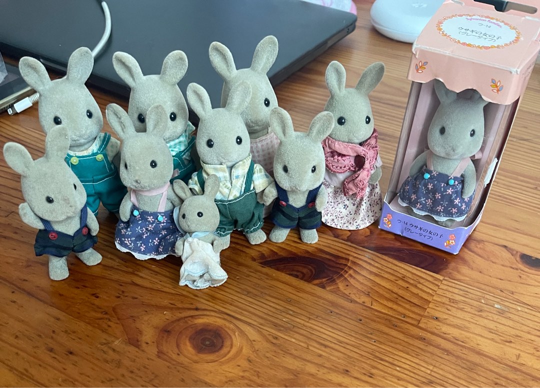 Gray Rabbit Family Sylvanian Families Japanese Celebrations Babblebrook Grey Rabbit Family ...
