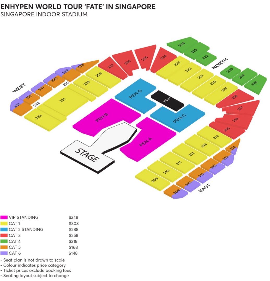 Ticketing service Enhypen world tour FATE Singapore 2024, Tickets