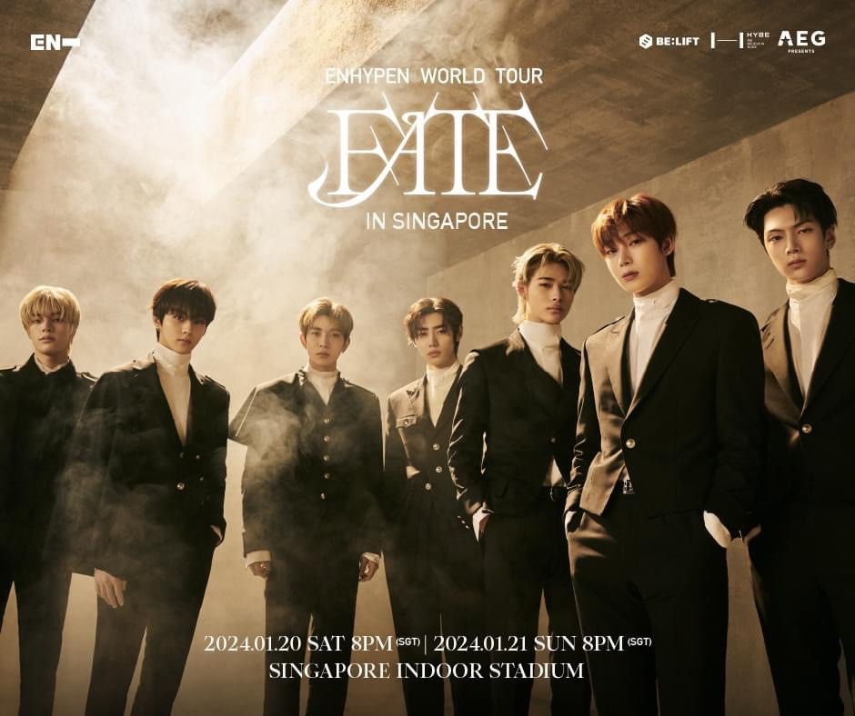 Ticketing service Enhypen world tour FATE Singapore 2024, Tickets