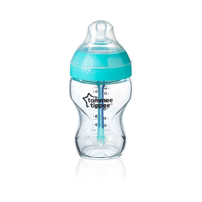 Closer to Nature bottle 250 ml 0m+ glass slow flow Tommee Tippee