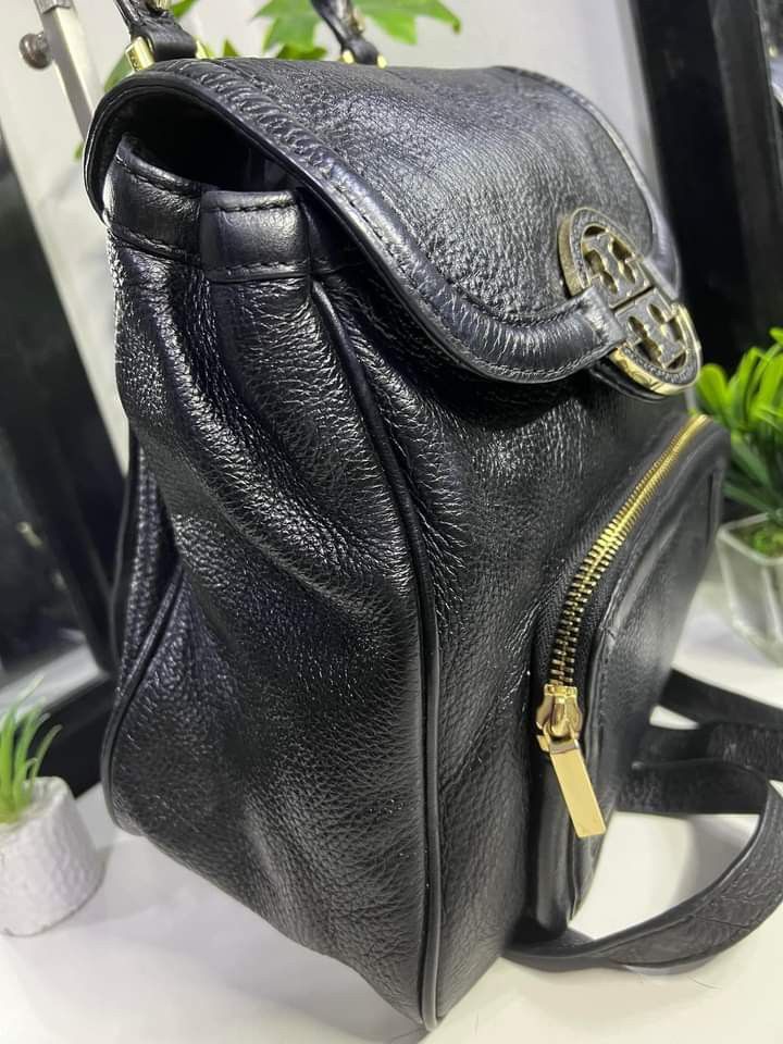 Tory burch black backpack purse top