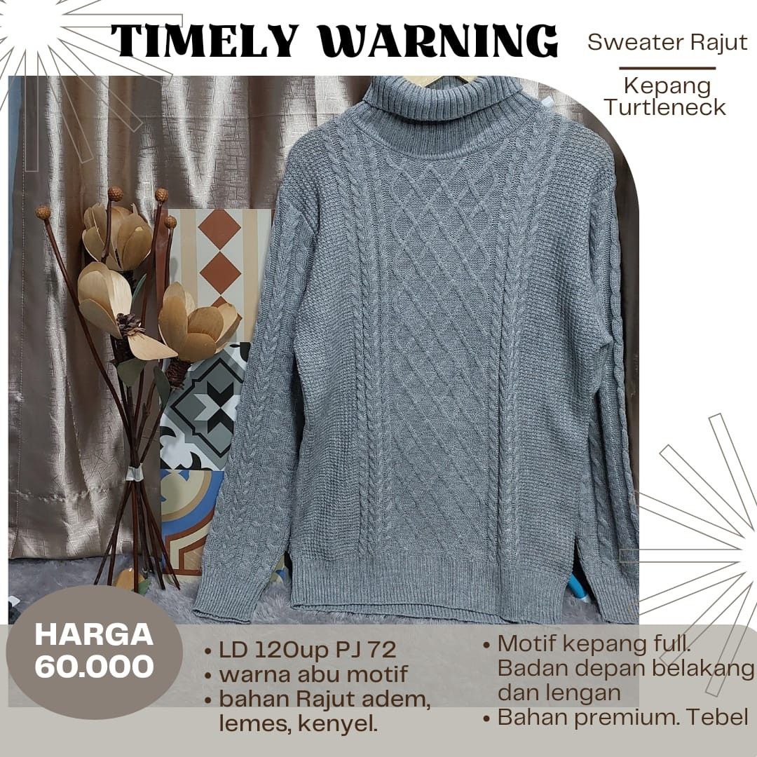 Sweater rajut turtleneck on sale