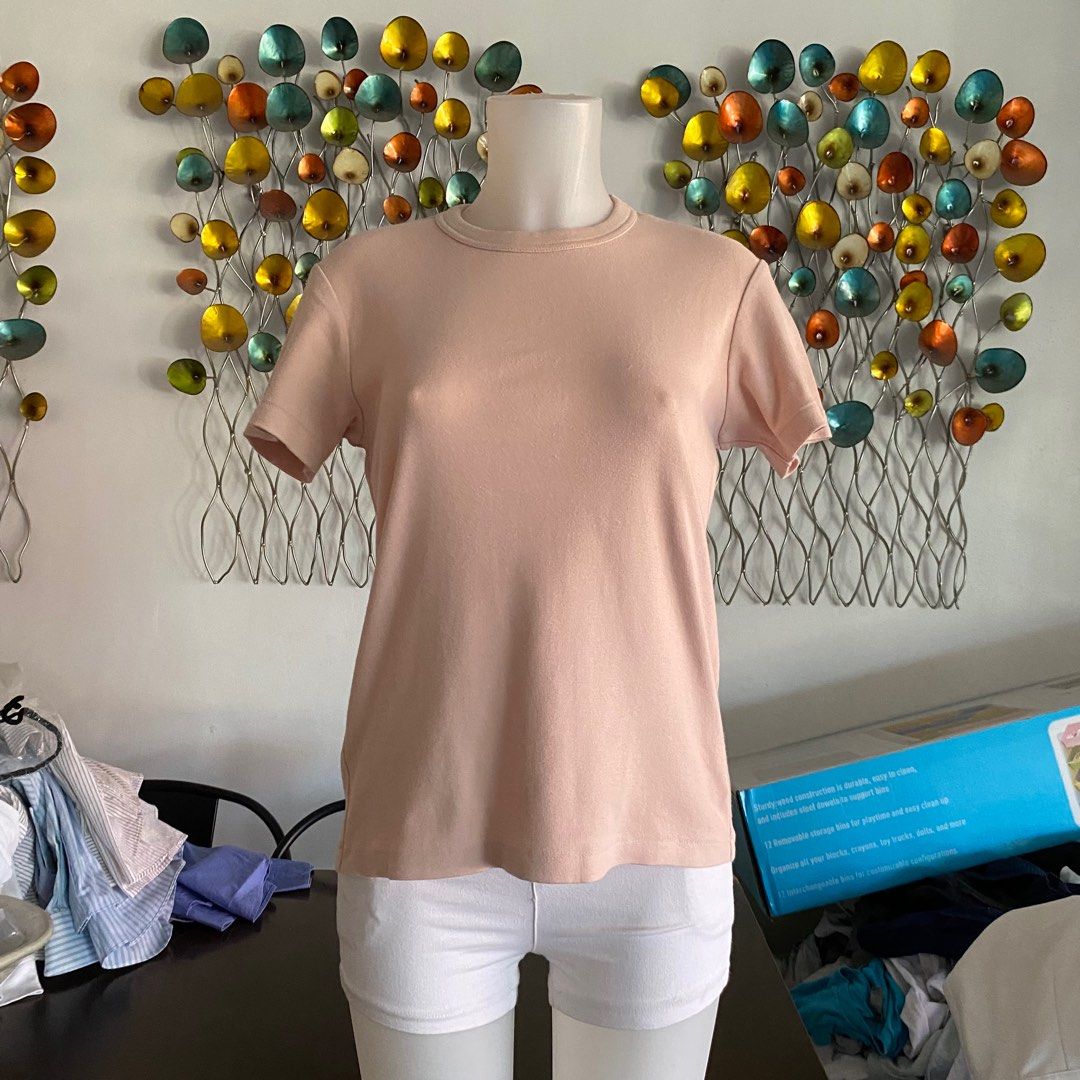 Uniqlo Peach Shirt, Women's Fashion, Tops, Shirts on Carousell