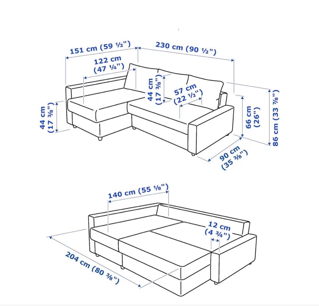 Used IKEA Corner sofa Bed, Furniture & Home Living, Furniture, Sofas on