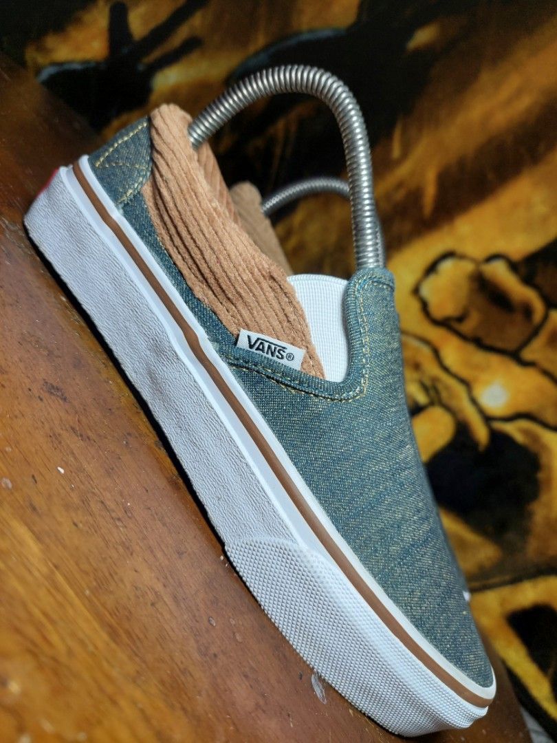 Corduroy vans slip on sales