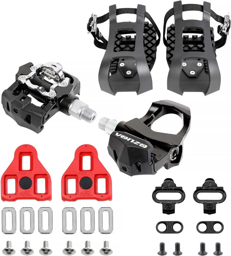 Venzo Sealed Fitness Exercise Spin Bike CNC Pedals Compatible with