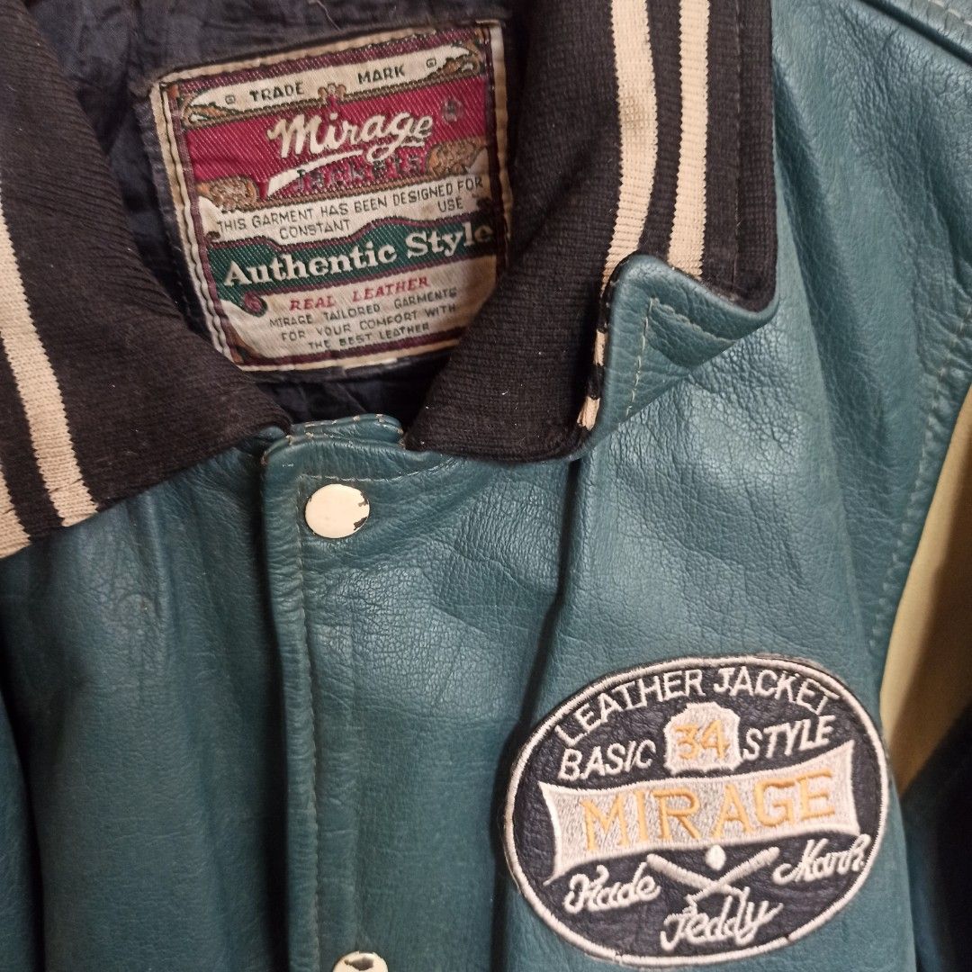 Mirage leather bomber jacket sale