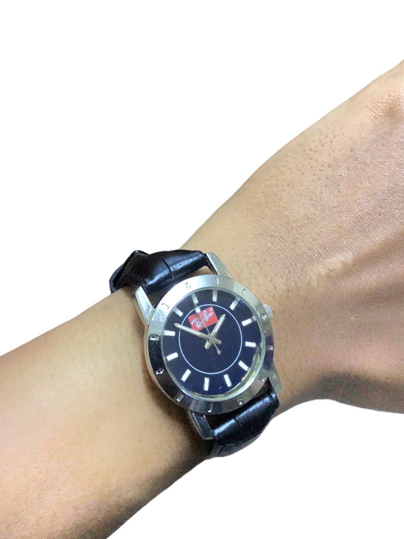 Vintage 90s RAY BAN Watch Unique Memorabilia Collectible Item Rare Deadstock Condition Unisex