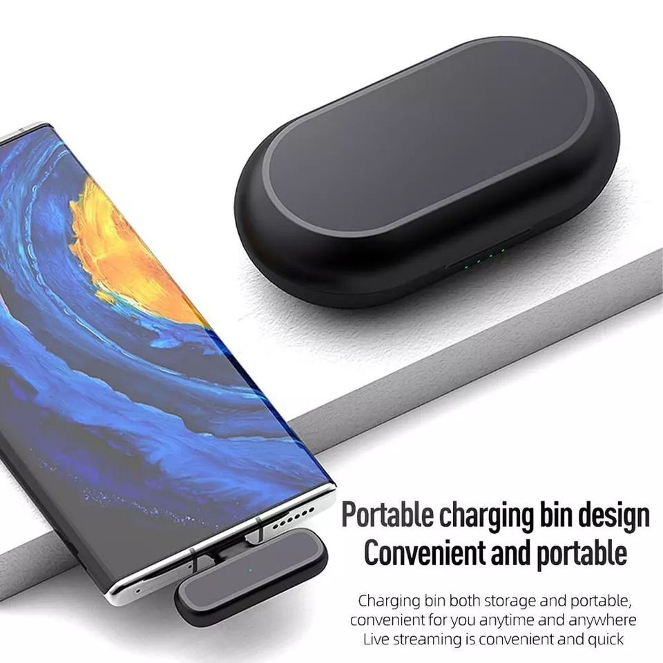Wireless Microphone with charging box audio video Recording mini Mic with Type C Or lightning connector Compatible for iPhone14ProMax and Samsung S2263235537100929114