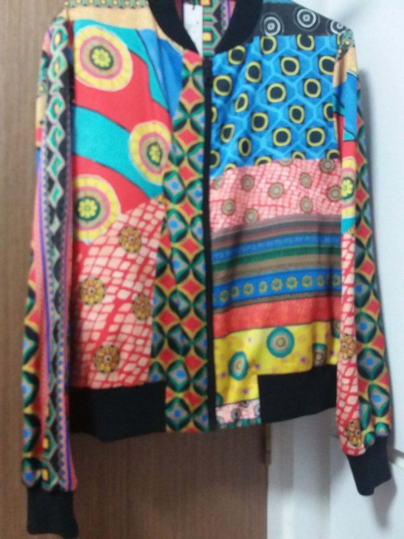 XMAS SALE ALICE OLIVIA POP COLOUR DESIGN REVERSIBLE BOMBER