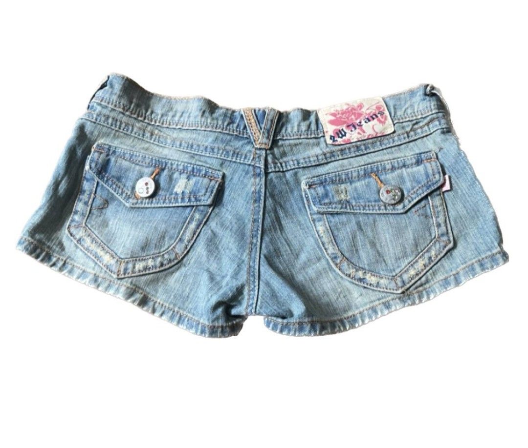 Y2K Low Waisted Jean Shorts (M)