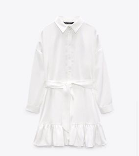 Zara Satin White Dress
