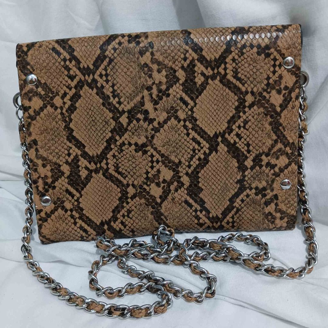 Zara snakeskin sale purse