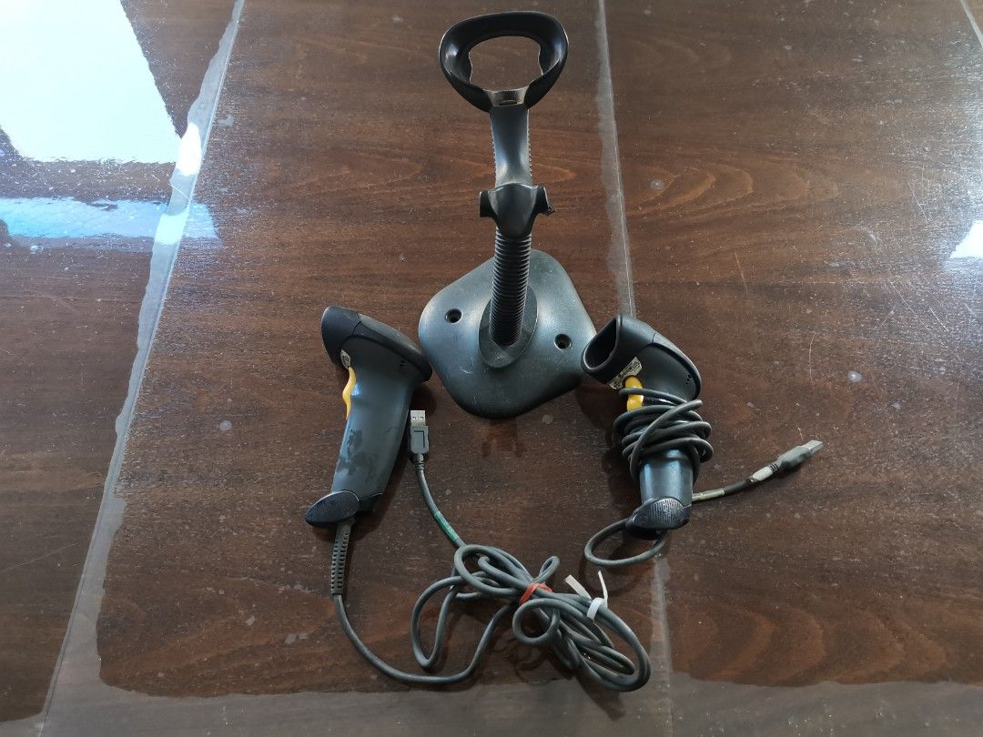 Zebra Motorola Symbol LS2208 Handheld Barcode Scanner With Stand & USB Cable - White