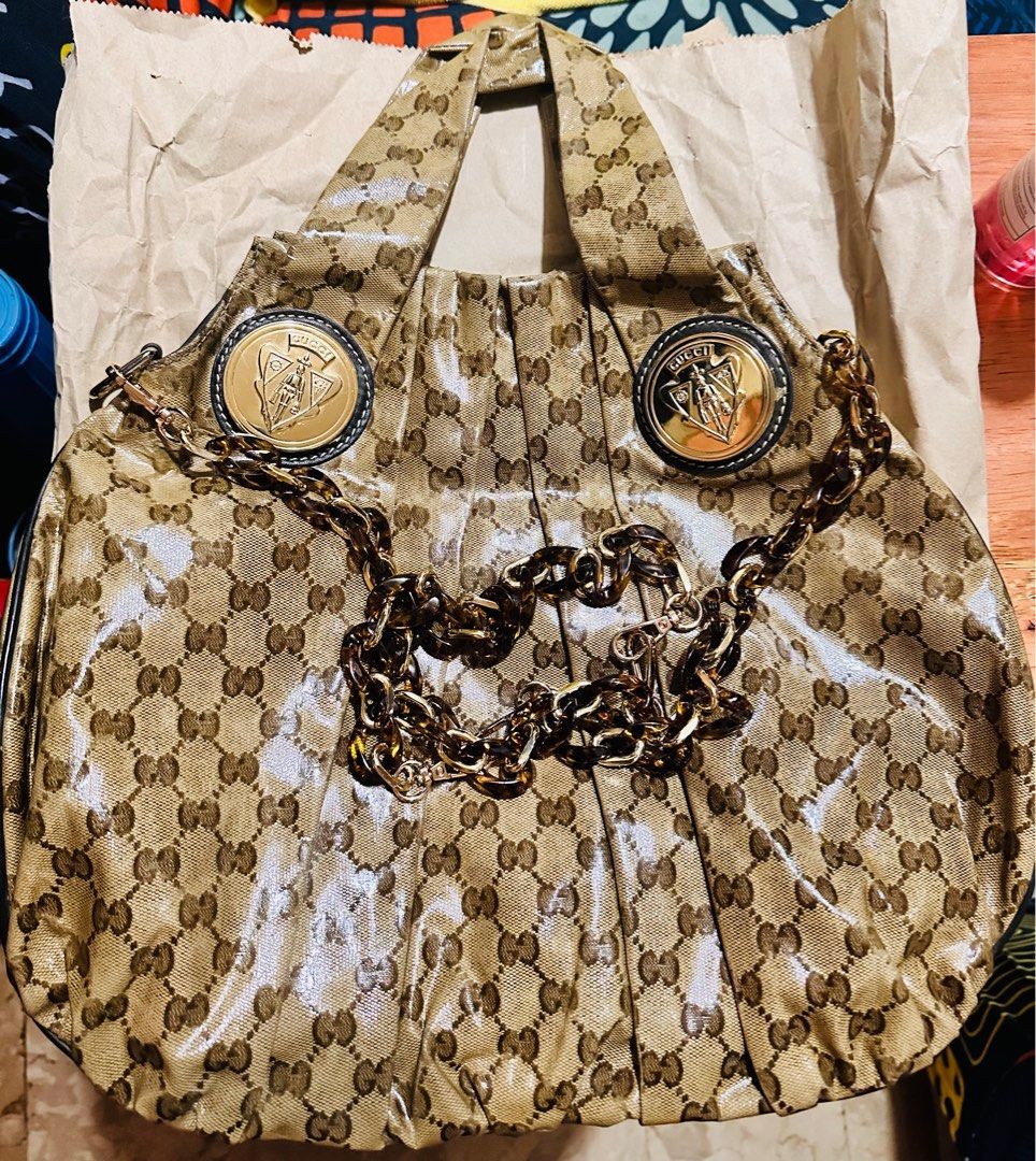 100 authentic GUCCI GG HYSTERIA BAG with flaws supersale