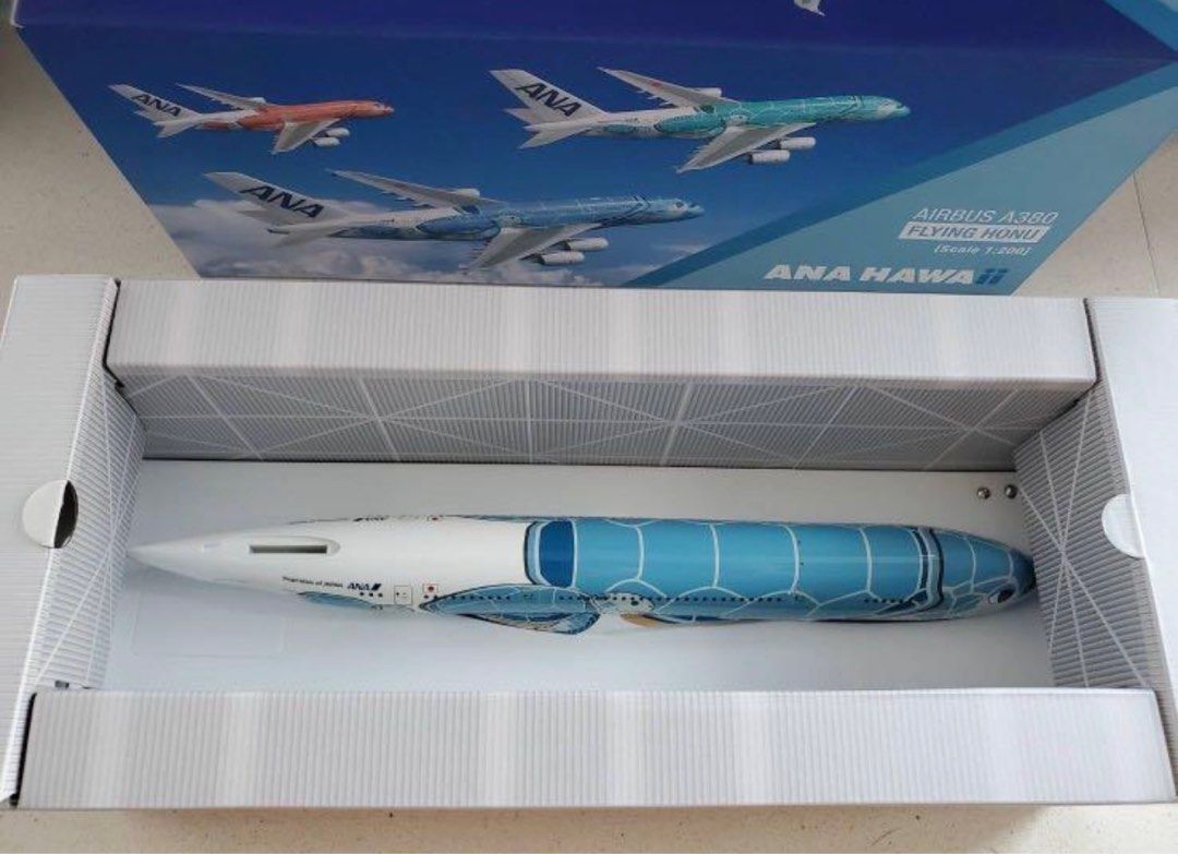 全新限量版飛機模型｜1:200 飛機模型空客Airbus A380定製版藍色海龜塗