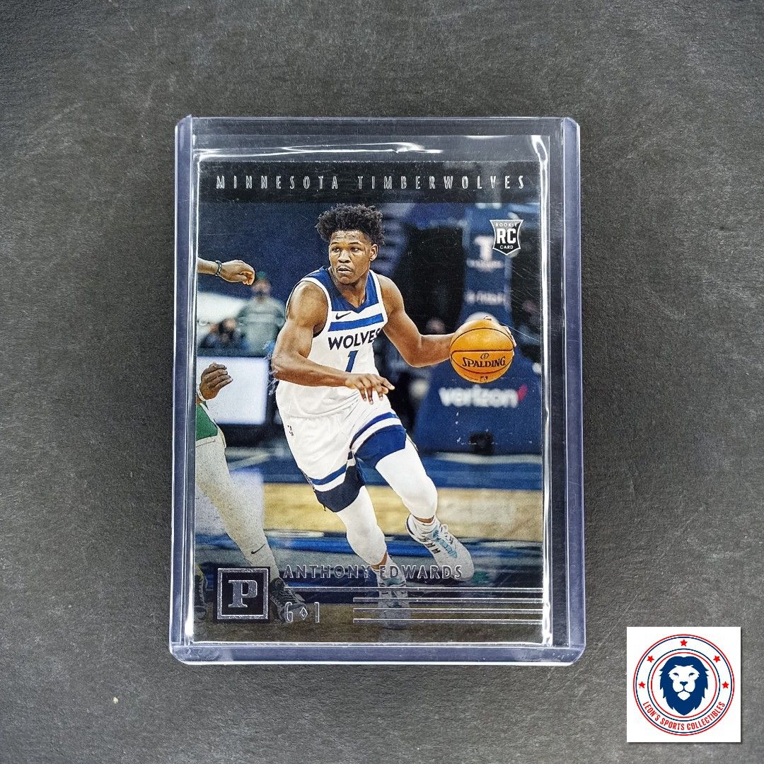 2020-21 NBA Card Anthony Edwards Chronicles RC (Category: Raw Singles) located in San Fernando. Submitted by leonsportscollectiblesandtcg (Listing ID 1266029563, Image 1). Description: LEON'S SPORTS COLLECTIBLES Near mint to mint condition. 8-9 unless with stated major issue. Cards are raw. Print lines, minimal white corners and other minor issues do not make your purchase eligible for returns/refunds. Please manage your expectation and do not ex