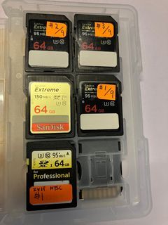 64gb mix brands Sony SanDisk etc lot of 5 include USB thumb drive reader converter for OS boot projects