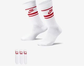 Nike Unisex Sportswear Everyday Essential Crew Socks (3 Pairs) - White