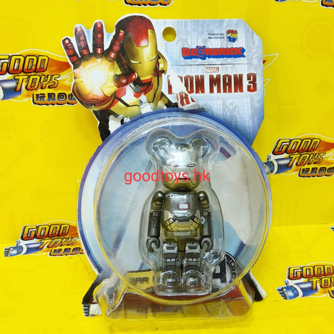 中古已開封紙板吸塑MEDICOM TOY BEARBRICK 100% SIZE MARVE IRON MAN 3