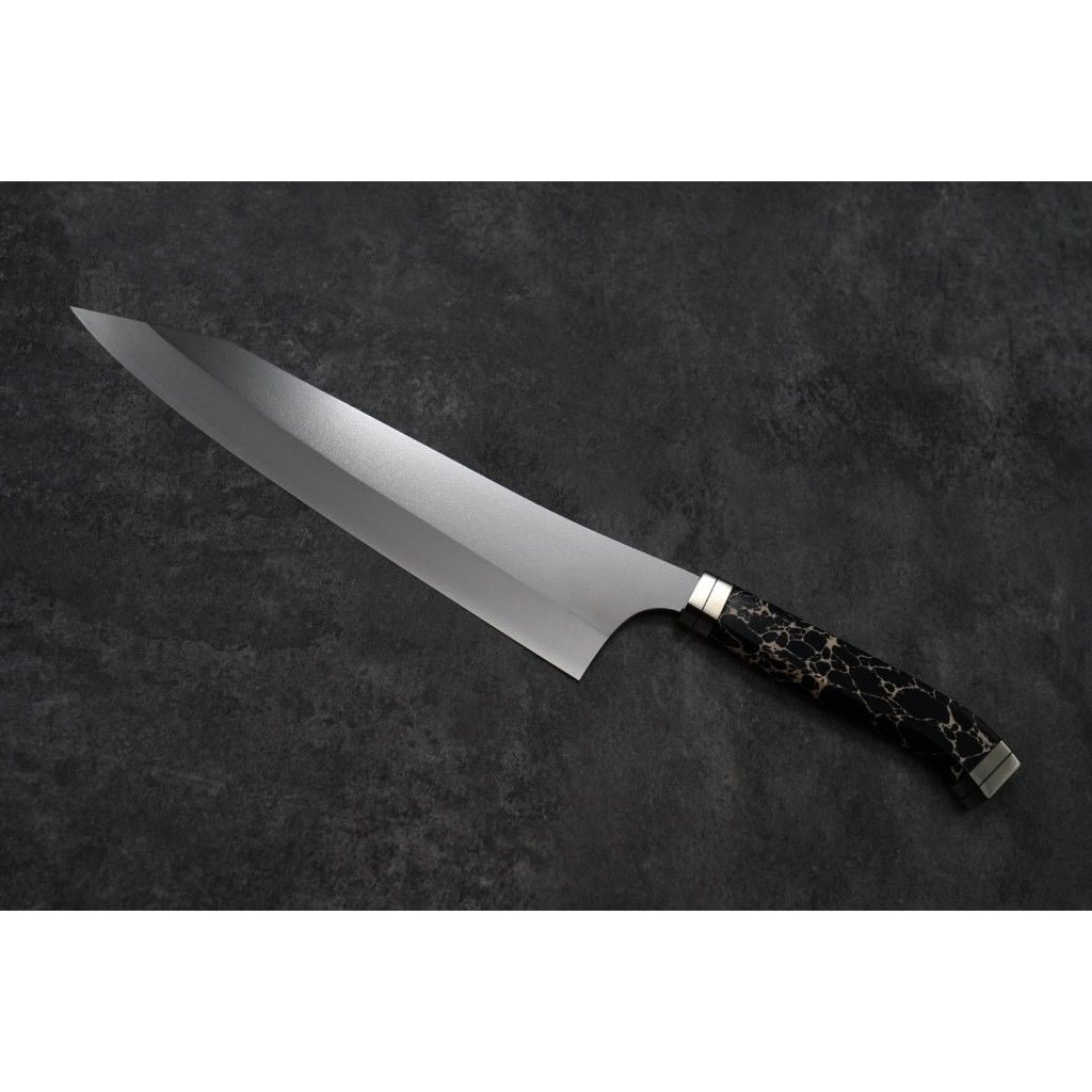 黒﨑優 新月光 牛刀包丁240mm VGXEOS鋼 鞘付き 🇯🇵黑崎