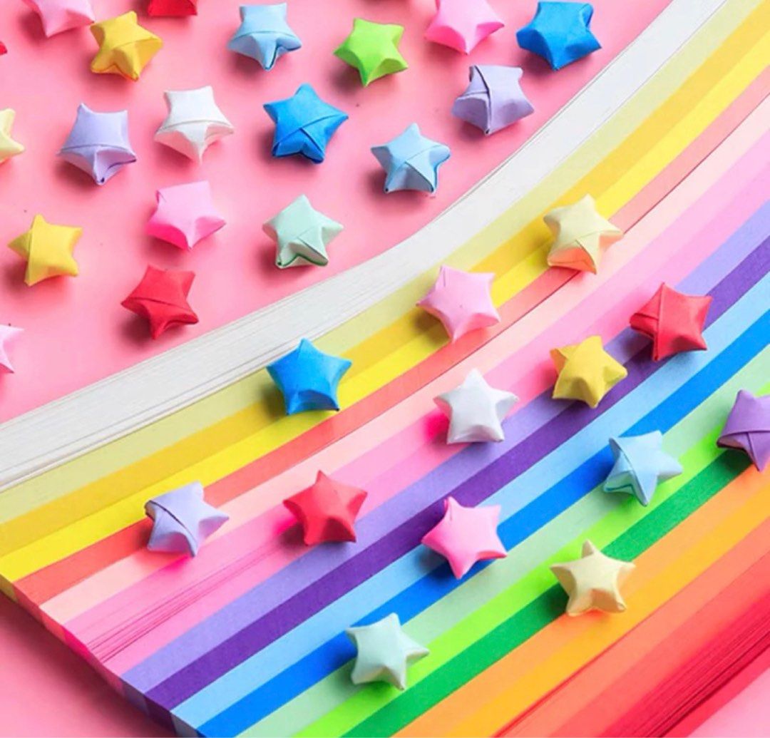 27-colors 1000pcs Strips Lucky Star Origami Star Strips DIY Gift
