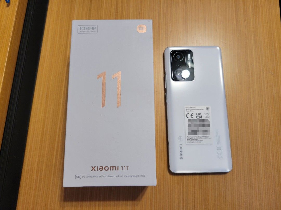 有盒/配件齊] 行貨Xiaomi 小米11T 8+256GB 白色Moonlight White, 手提