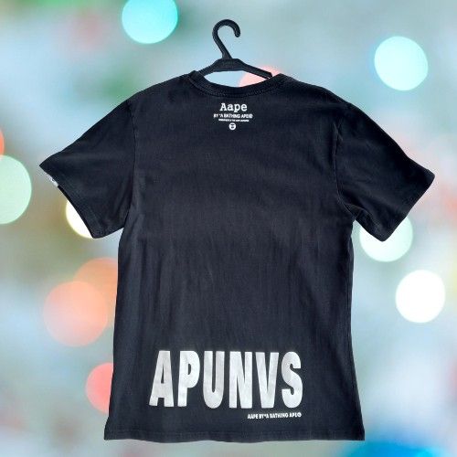 Aape Printed T-shirt (Category: Tshirts & Polo Shirts ) located in Manila. Submitted by eothrift (Listing ID 1265998401, Image 2). Description: ❗❗ FREE SHIPPING ❗❗ Condition: Excellent Size:xl on tag, but medium fit Dimension: W: 18.7 - L: 27 Issue: pin hole ,see last picture Color rate:9 Price: 450 + Shipping We Ship Nationwide #everyonewins.