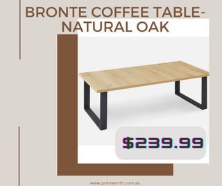 AFFORDABLE PRICE! Bronte Coffee Table-Natural Oak!