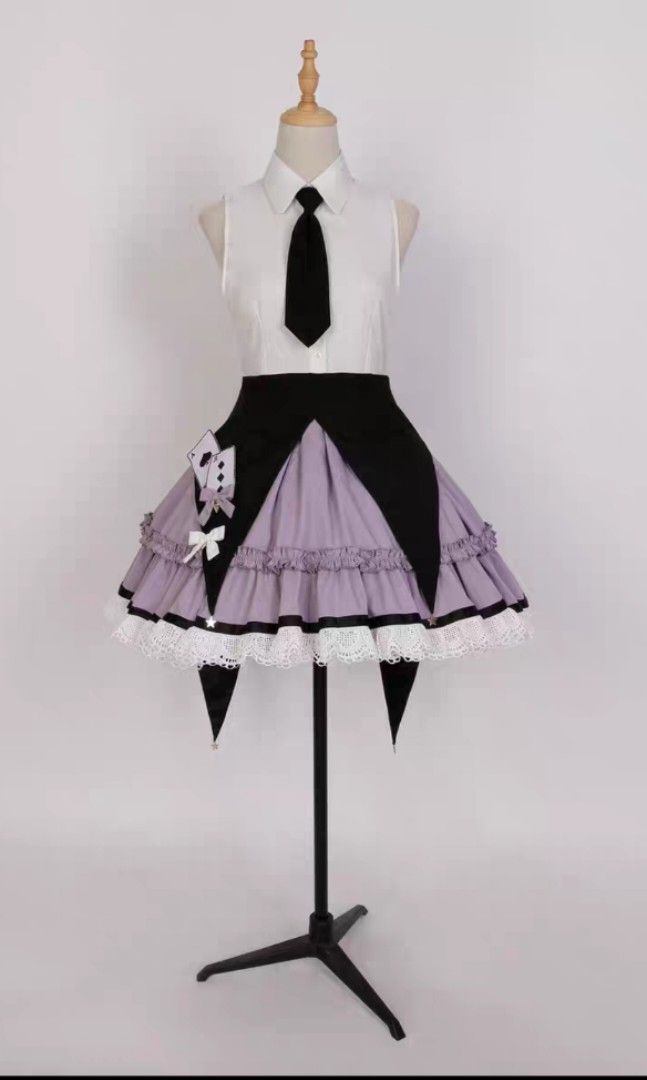 Purple black and white dress on sale