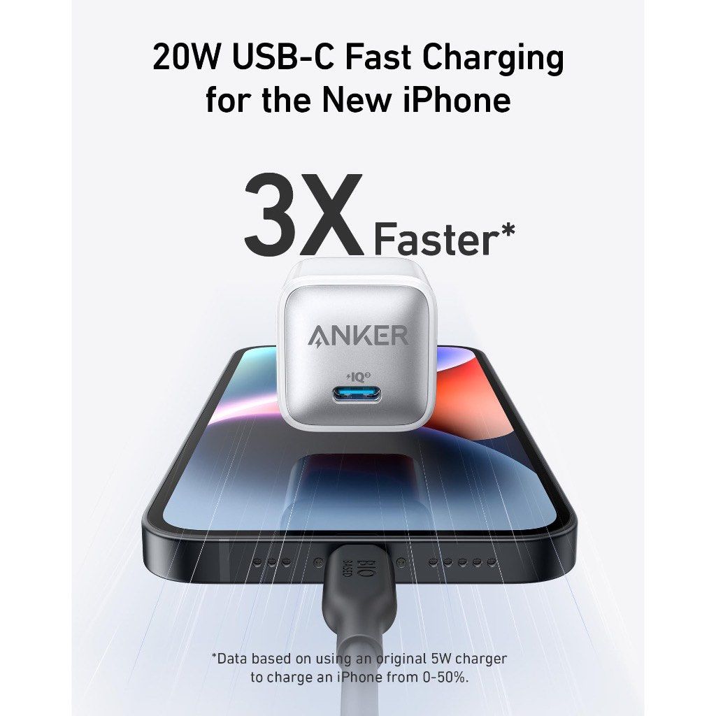 Anker 67W USB C Charger, 3 Port PIQ 3.0 Compact and Foldable Fast Charger  for MacBook Pro, iPad, Galaxy, Pixel, iPhone and More (5ft USB C to USB C