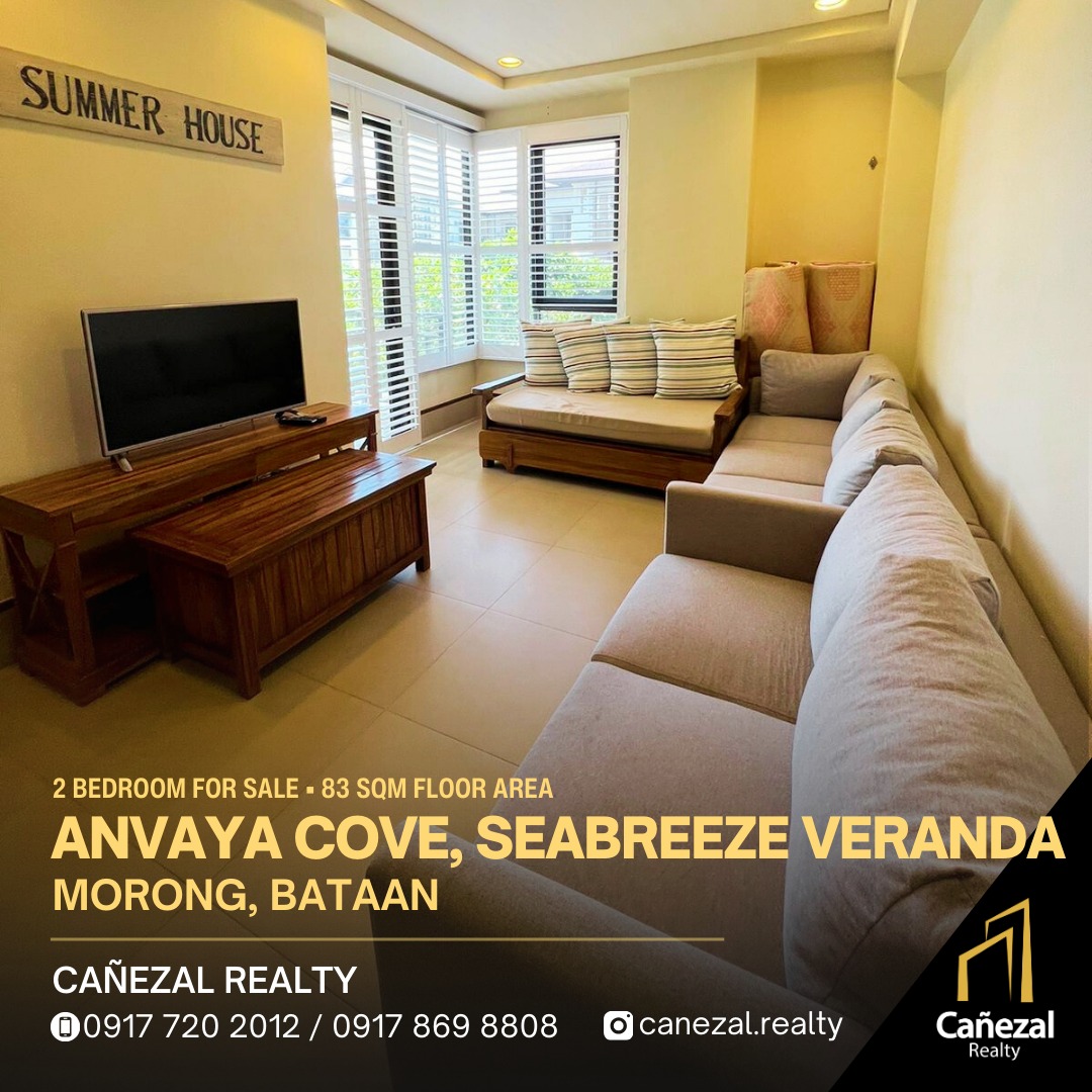 Anvaya Cove, 2 Bedroom at 83 SQM Floor Area in Morong Bataan, For Sale, Property, For Sale