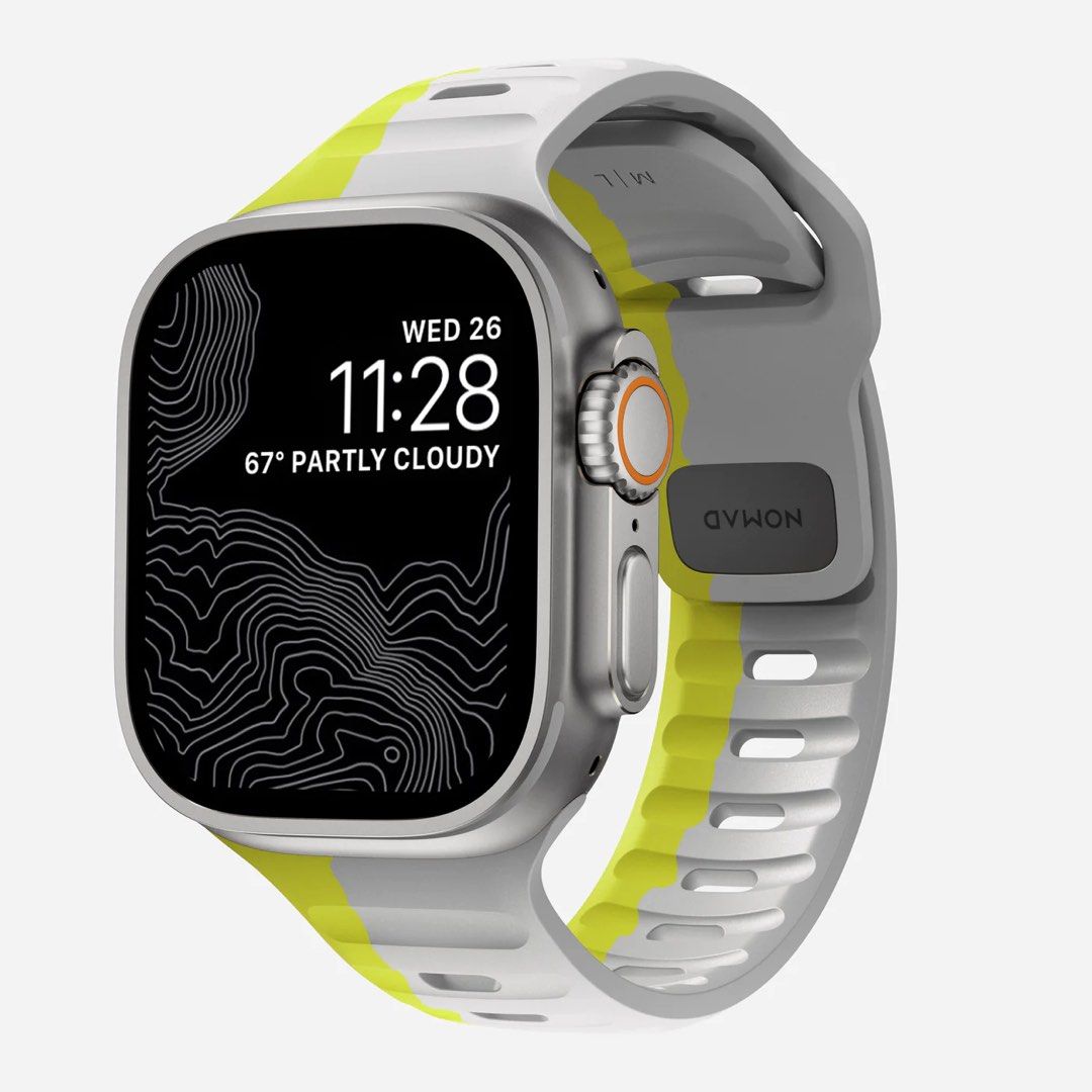 Apple Watch Strap Limited Edition Run (Category: Luxury Watches) located in Mandaluyong City. Submitted by tech-projekt (Listing ID 1265928434, Image 3). Description: BY ORDER! 1 Week ETA Limited Edition Strike Apple Watch Strap Limited Edition Strike colorway FKM fluoroelastomer rubber 100% waterproof Interior ventilation channels Custom aluminum closure pin Designed for Apple Watch Ultra & Ultra 2, Series 9, 8, 7, 6, SE, and all previous versio