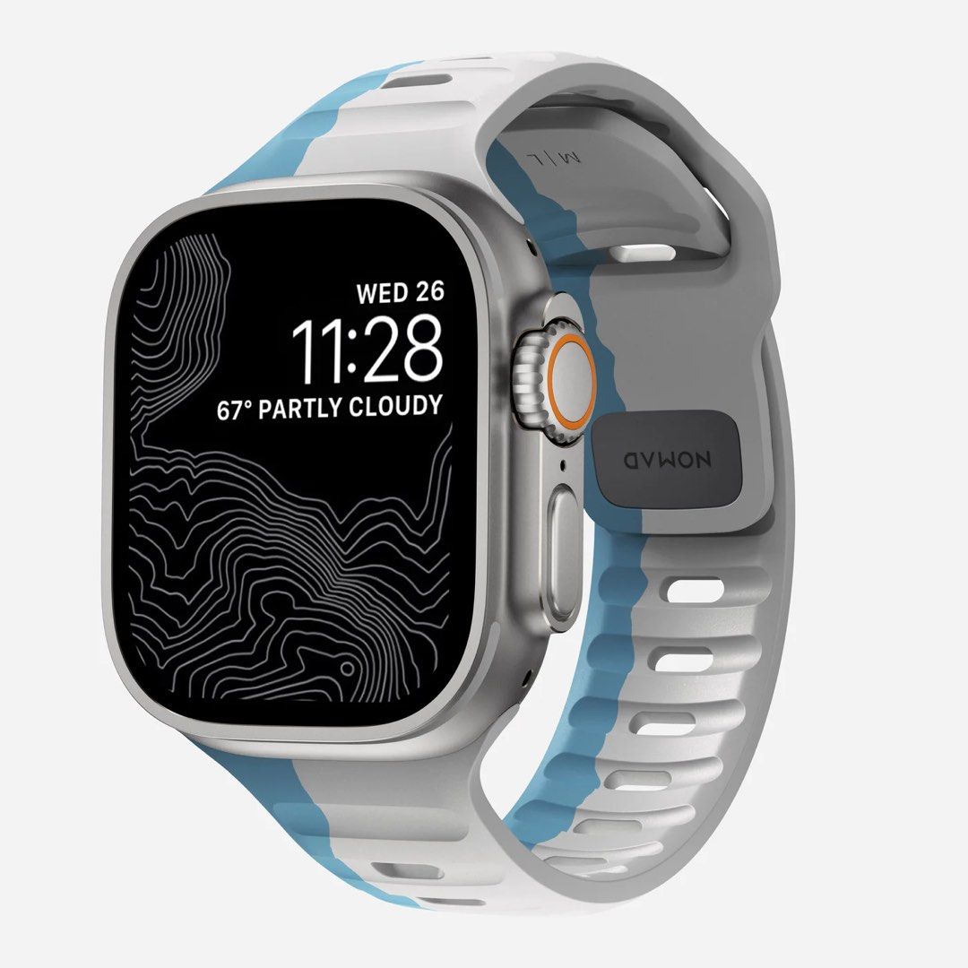 Apple Watch Strap Limited Edition Run (Category: Luxury Watches) located in Mandaluyong City. Submitted by tech-projekt (Listing ID 1265928434, Image 2). Description: BY ORDER! 1 Week ETA Limited Edition Strike Apple Watch Strap Limited Edition Strike colorway FKM fluoroelastomer rubber 100% waterproof Interior ventilation channels Custom aluminum closure pin Designed for Apple Watch Ultra & Ultra 2, Series 9, 8, 7, 6, SE, and all previous versio