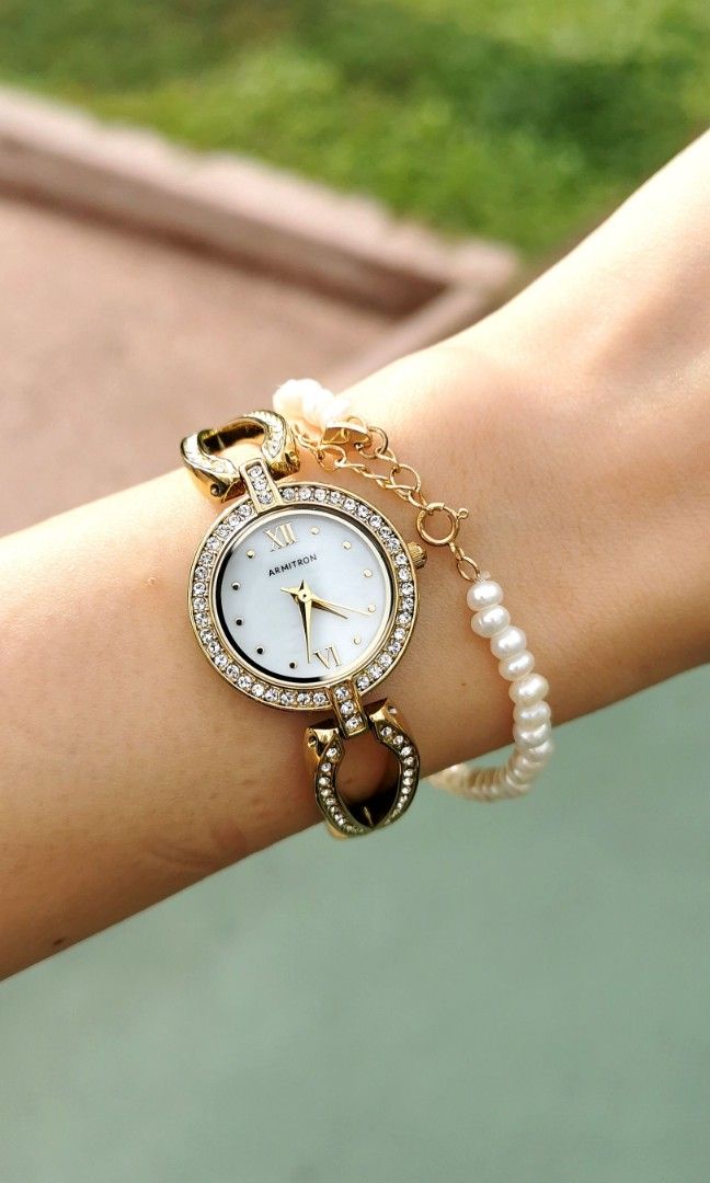 Armitron women's swarovski crystal accented bracelet watch on sale