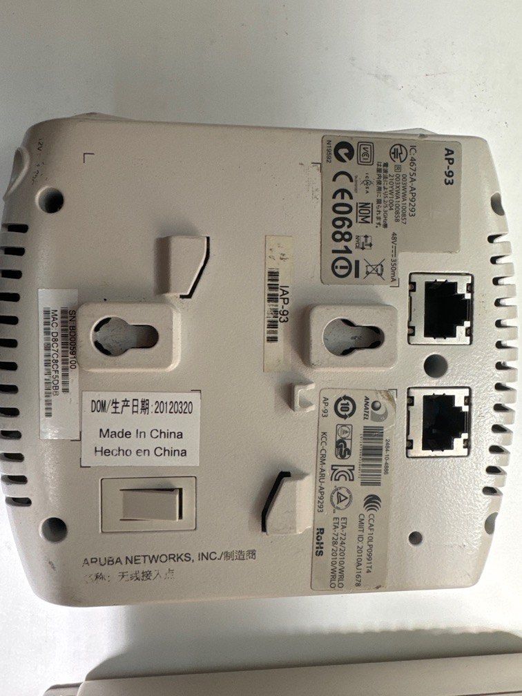 Aruba Ap93 WiFi access point with poe injector, Computers & Tech