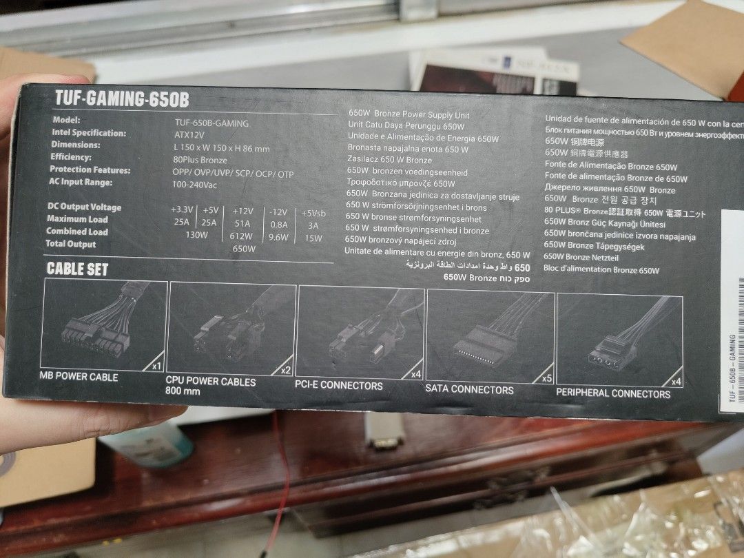 Asua TUF Gaming 650w PSU, Computers & Tech, Parts & Accessories