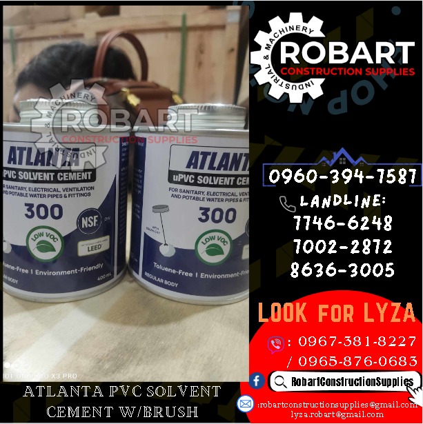 ATLANTA PVC SOLVENT CEMENT W/BRUSH @ PLASTIC CONTAINER, Commercial ...
