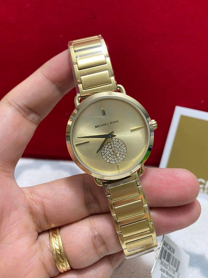 Authentic MK3639 Portia Gold tone Watch Women s Fashion Watches Accessories Watches on Carousell