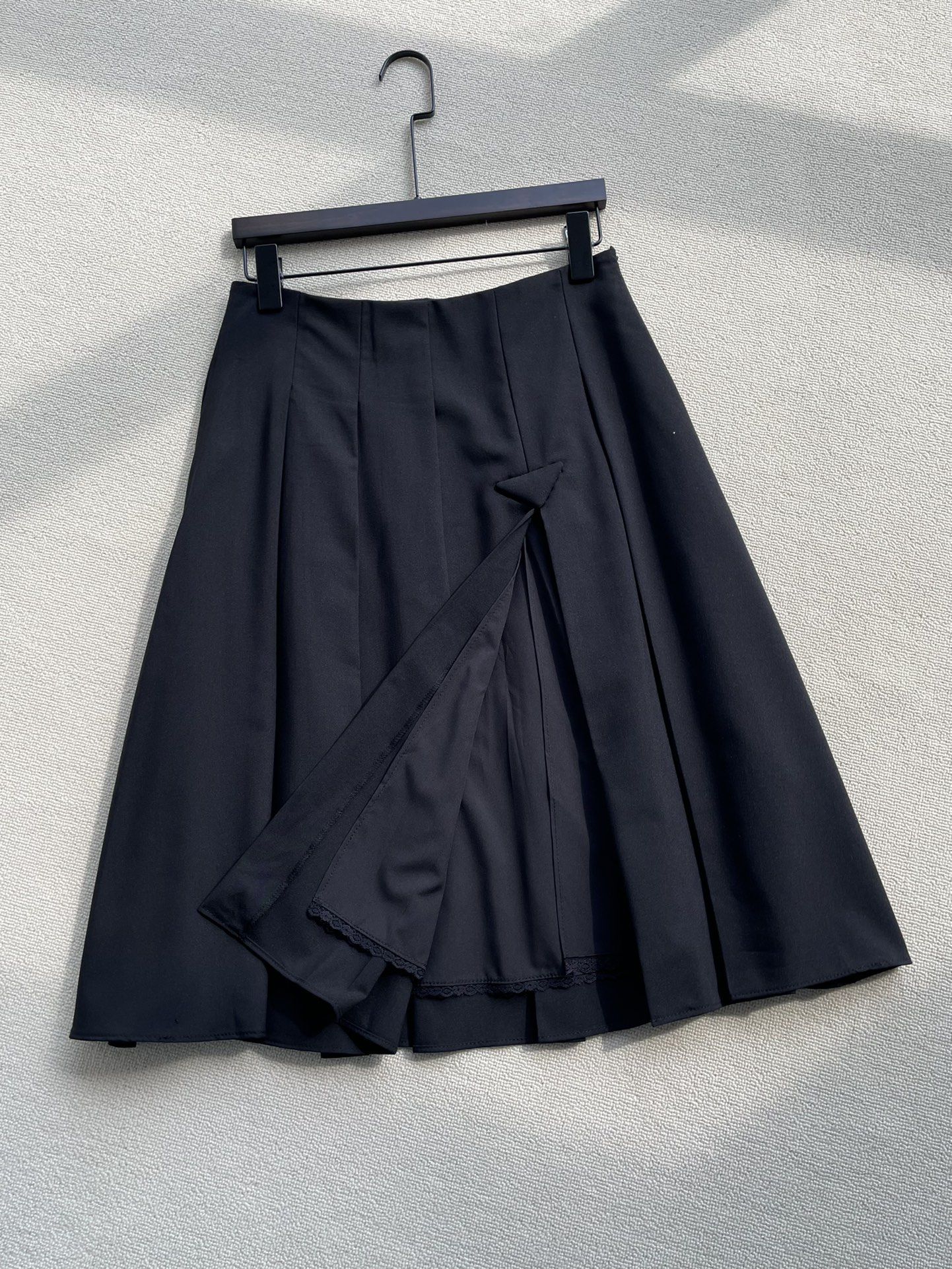 Authentic prada Triangle Pleated Skirt With Slits, Women's Fashion ...