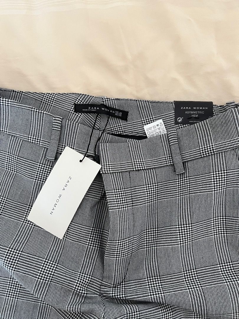 Zara asymmetric hem pants 2025