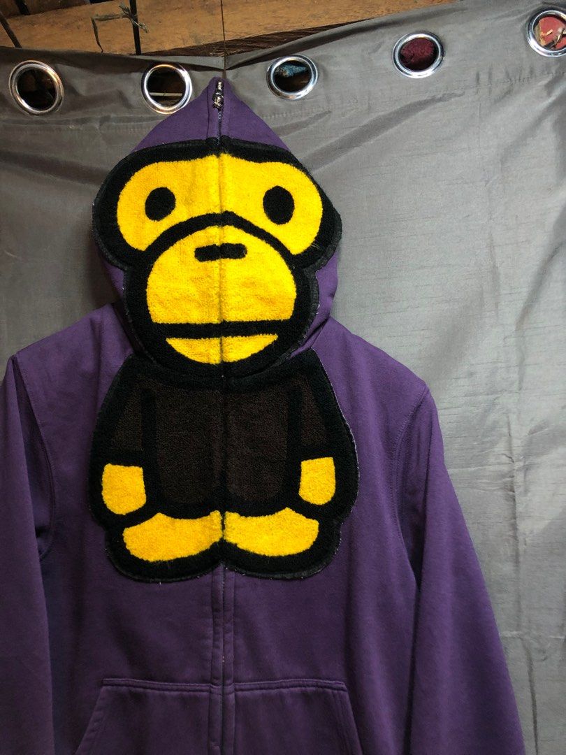 BAPE BABY MILO FULL ZIP HOODIE Men s Fashion Tops Sets