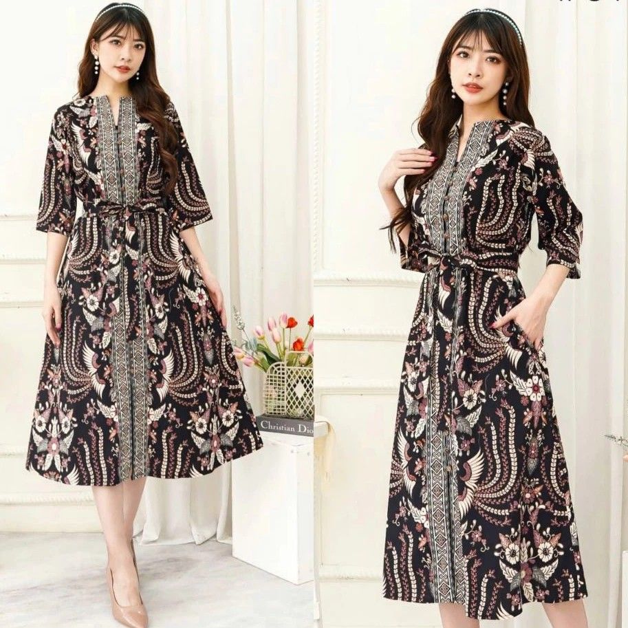 Batik Dress Party Batik Dress Women s Fashion Dresses Sets Traditional Ethnic wear on Carousell
