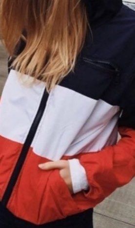 Red white black jacket online
