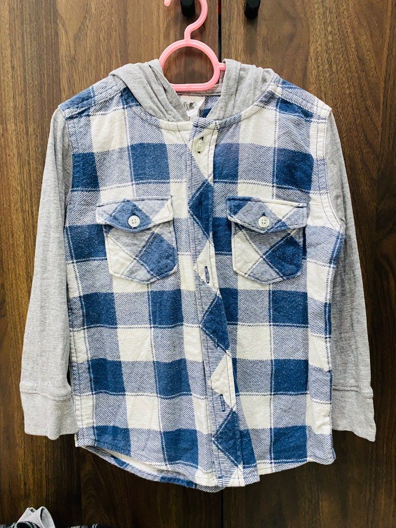 Boys flannel hoodies deals