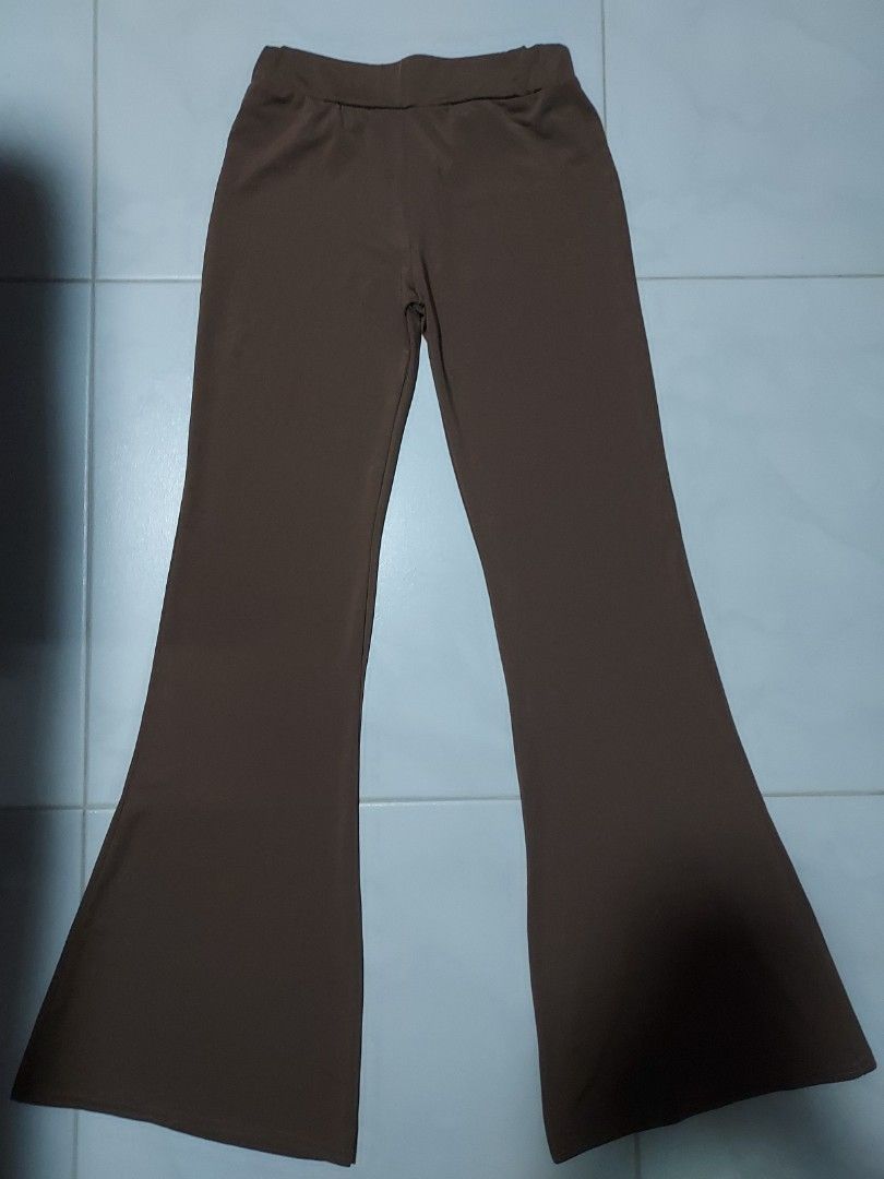 Brown Flare Pants, Women's Fashion, Bottoms, Jeans & Leggings on Carousell