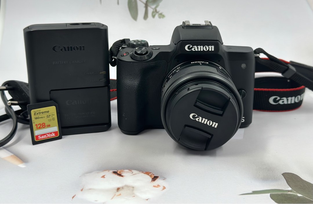 Canon Eos M50 Mark2 Mirrorless 2023 Camera WIFI Tilt Touch Screen
