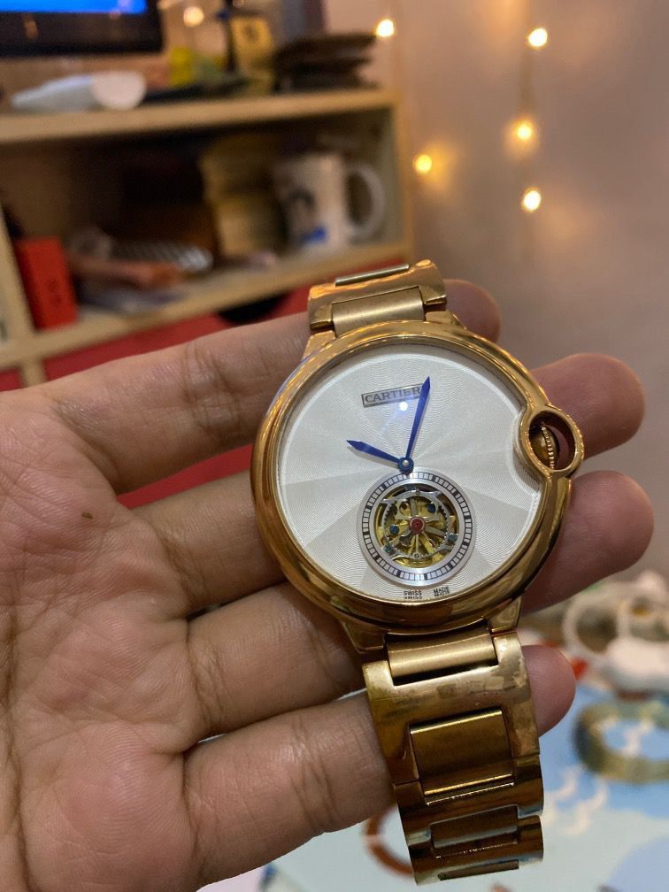 Cartier Ballon 3349 Automatic Gold Plated 750
