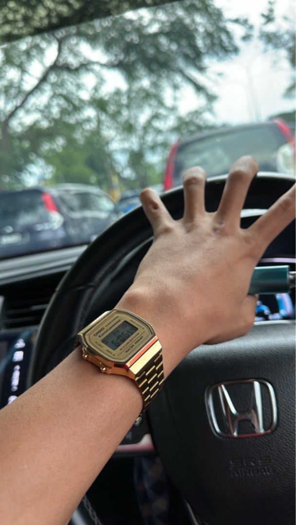 Casio A168 GOLD Men s Fashion Watches Accessories Watches on